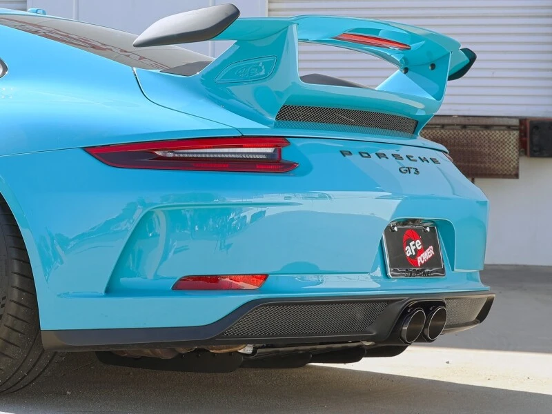 aFe 14-16 Porsche 911 GT3 991.1 H6 3.8L MACH Force-Xp 304 SS Kat-Auspuff-System mit Carbon-Spitzen