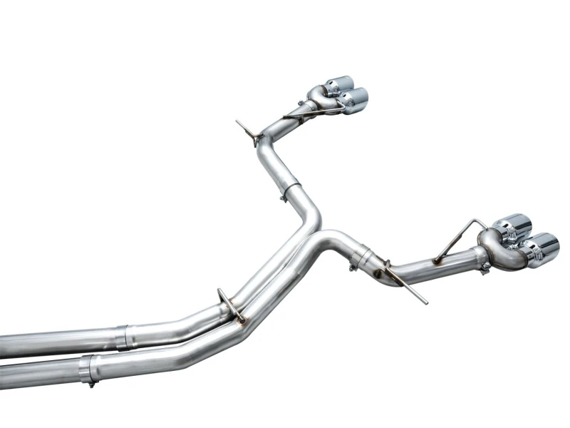 AWE Tuning 19-23 Audi C8 S6/S7 2.9T V6 AWD Track Edition Auspuff - Chrom Silber Spitzen