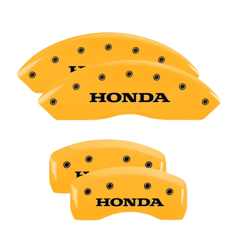 MGP 4 Bremse Caliper Abdeckungen Graviert V & H Honda Gelb Finish Schwarze Char 2011 Honda Accord Crosstour