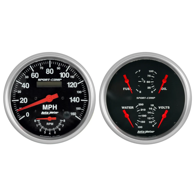 Autometer Sport-Comp Quad & Tach/Speedo 5in. - 2 Pc.