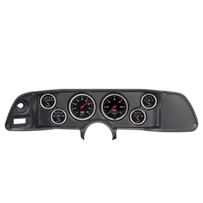 Autometer Designer Black 70-78 Camaro Dash Kit 6pc Tach / MPH / Fuel / Oil / WTMP / Volt