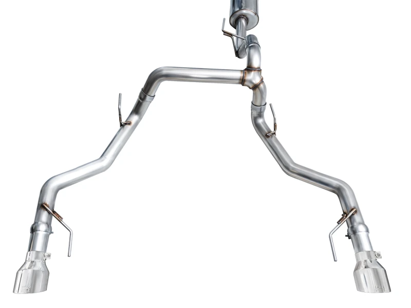 AWE Tuning 2021+ Ford F150 Tremor w/ Bumper Cutouts 0FG Resonated Catback w/ Chrome Silver Tips