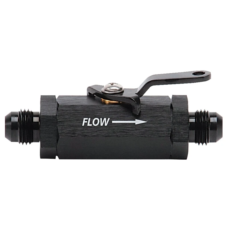 Russell Performance Absperrventil -6 AN Männlich Schwarz Finish