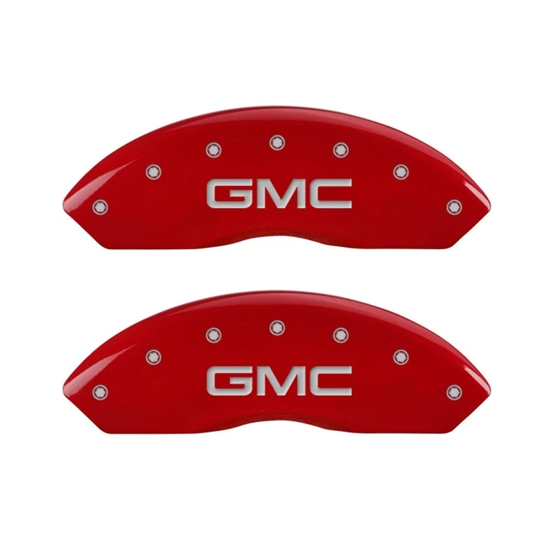 mgp_34012FGMCRD-67974cdf6b157 MGP Vordere Caliper-Abdeckungen, Gravur Vorne: GMC, Rot, silberne Zeichen