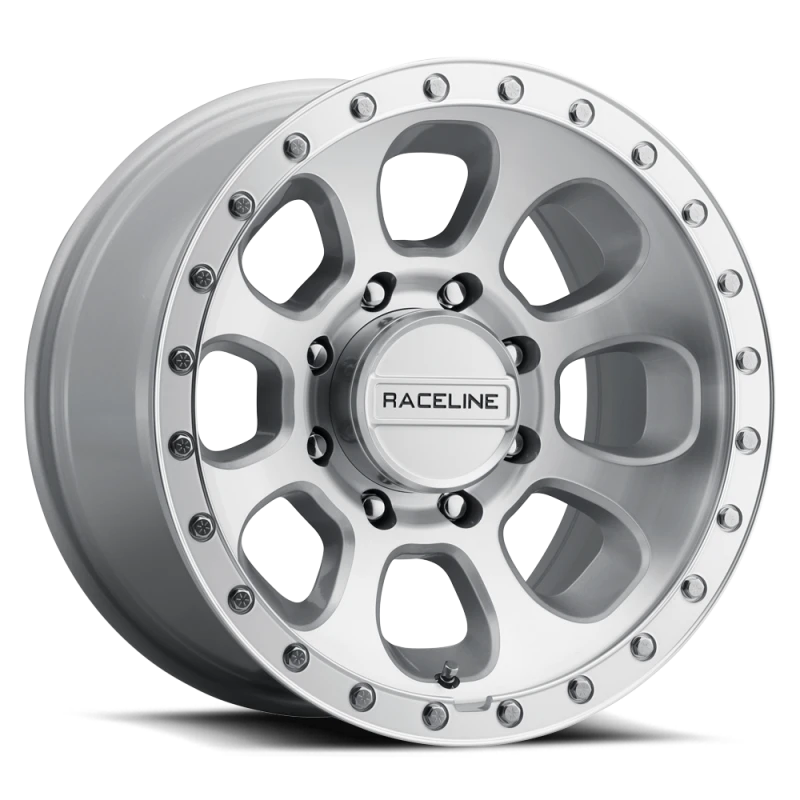 Raceline 961MC Bolt 17x9in / 5x127 BP / -12mm Offset / 78.1mm Bore - Machined Cc