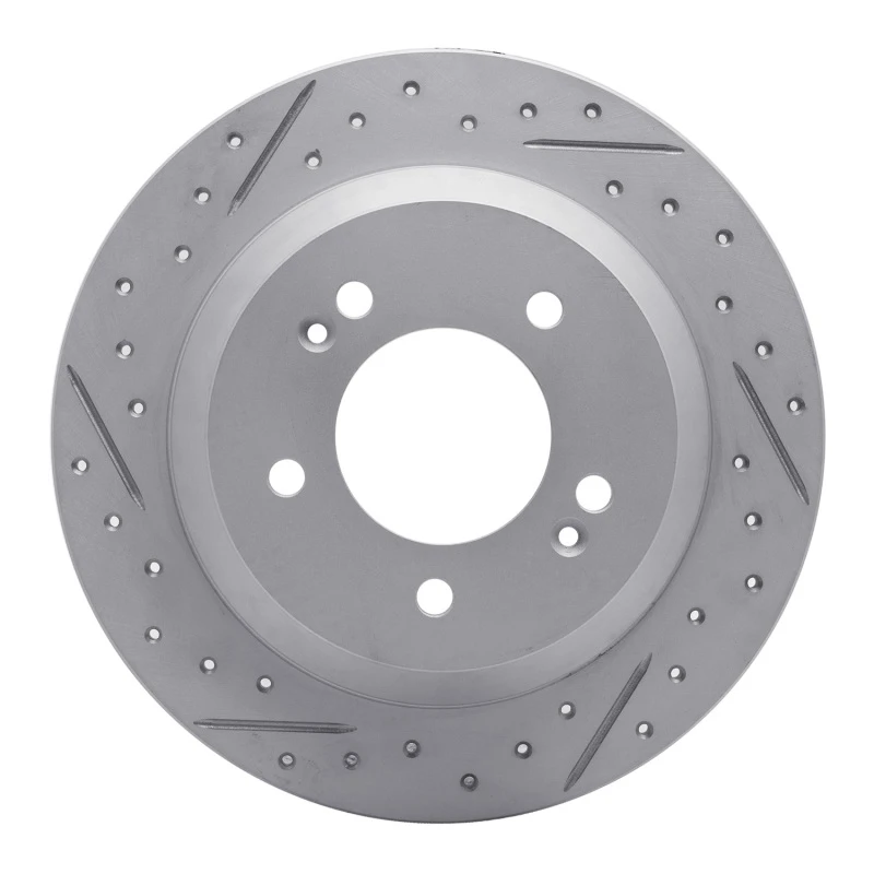 DFC 14-23 Hyundai Kona Rear Left Drilled & Slotted Geoperformance Rotor