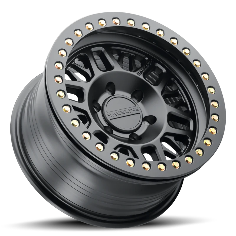 Raceline RT951B Ryno 17x9in / 5x127 BP / -12mm Offset / 83.82mm Bore - Satin Black Beadlock Wheel