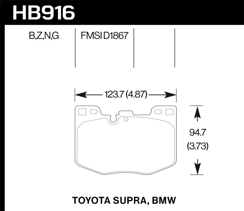 Hawk 2020 Toyota Supra / 19-20 BMW Z4 HPS 5.0 Vordere Bremse Pads
