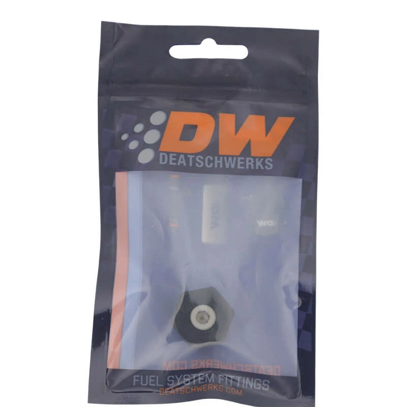 DeatschWerks 8AN ORB-Männliches Steckerfitting mit 1/8 Zoll NPT-Messanschluss - eloxiertes mattes Schwarz