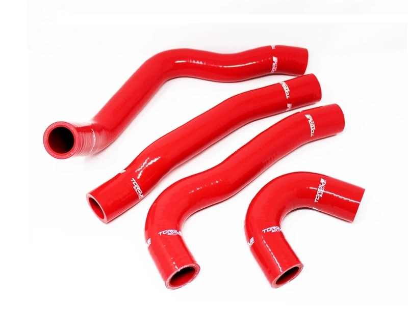 Torque Solution Silicone Radiator Hose Kit for 08-15 Mitsubishi Evolution X - Red