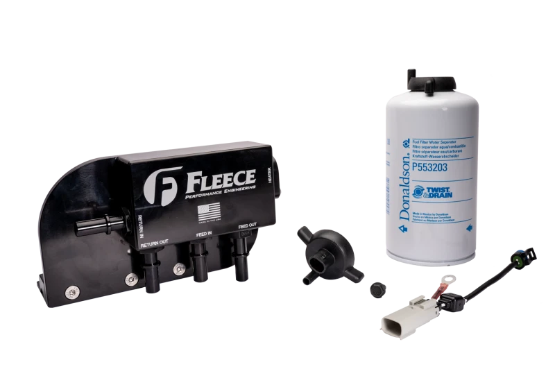 Fleece Performance 17-24 Ford F250-550 Powerstroke Under Bed Fuel Filter Assembly