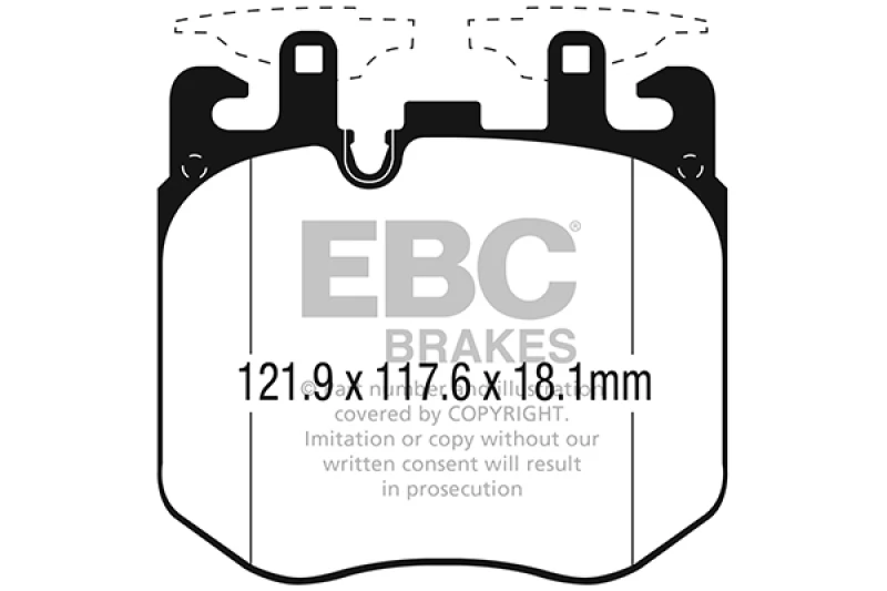 EBC 2019+ BMW X5 3.0T / 2020+ BMW X6 4.4TT M50 (G05/G06/G07) Redstuff Front Brake Pads