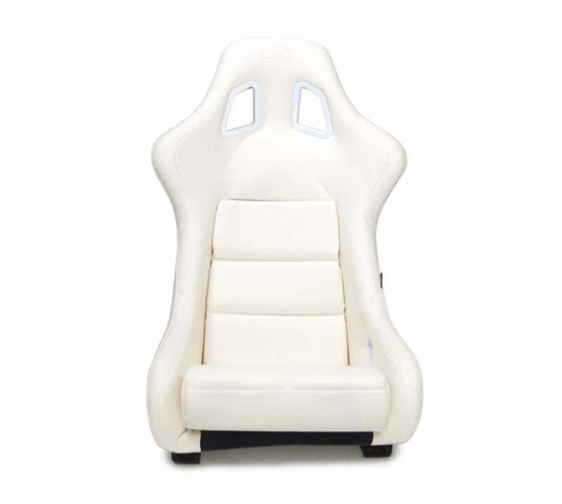 NRG FRP Bucket Seat White Vinyl Material (Large)
