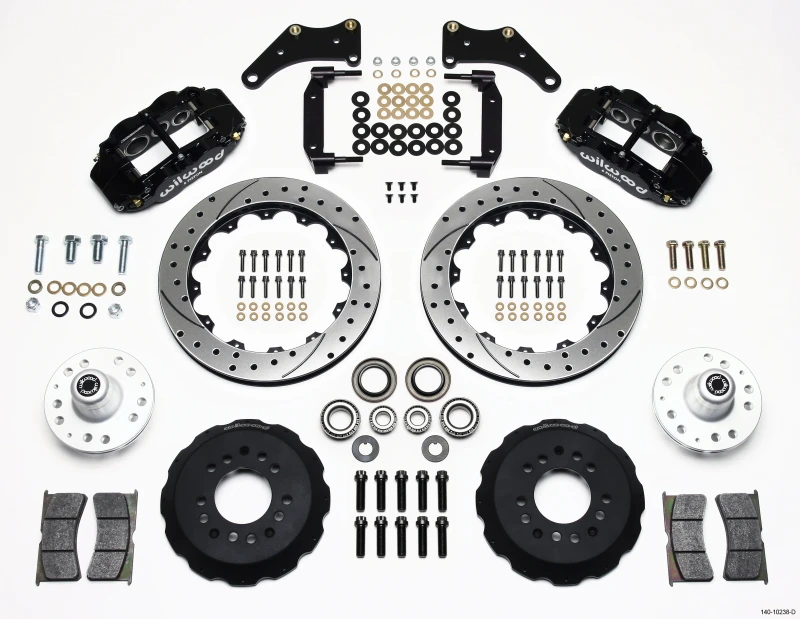 Wilwood Narrow Superlite 6R Vorderrad-Naben-Kit 12,88 Zoll gebohrt, großes GM 57-70 Drop-Spindel