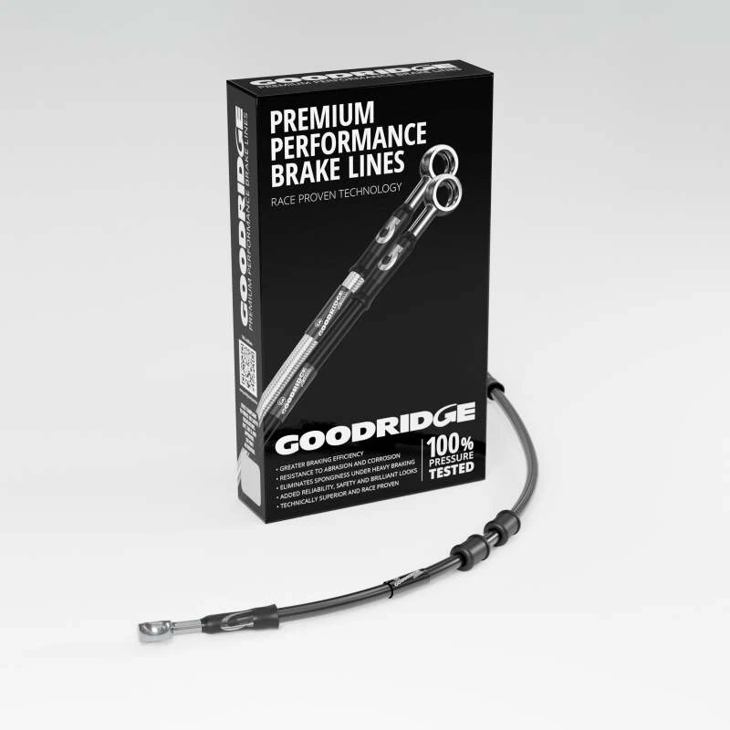 Goodridge 15-16 HD FLHXSE CVO Street Glide -2in Clutch Line Kit - Black