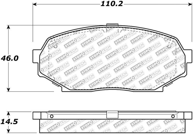 stoptech_305.05250-6794fb6664a2c StopTech 90-93 GEO Storm / Mazda Miata Street Select Front Brake Pads