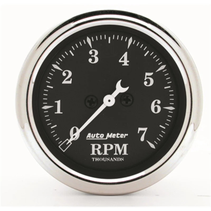 AutoMeter Gauge Tachometer 2-1/16in. 7K RPM In-Dash Old Tyme Black