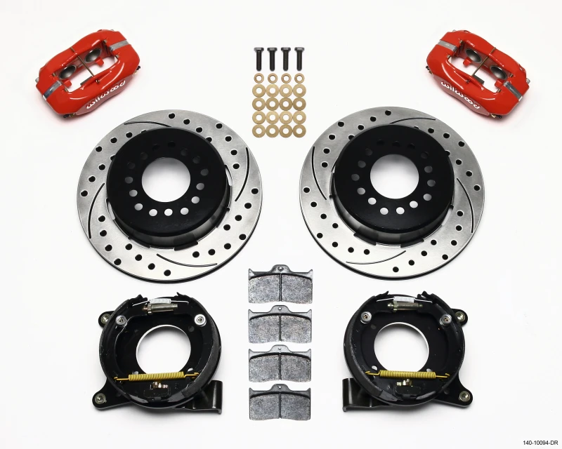 Wilwood Forged Dynalite P/S Parkbremse-Kit gebohrt rot Chevy C-10 2,42 Offset 5-lug