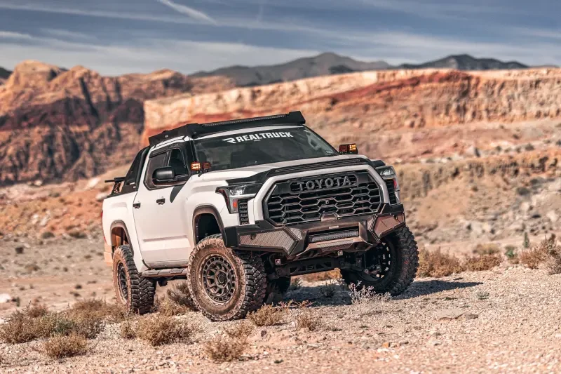 Go Rhino 22-23 Toyota Tundra CrewMax Ceros Low Profile Roof Rack - Tex. Blk