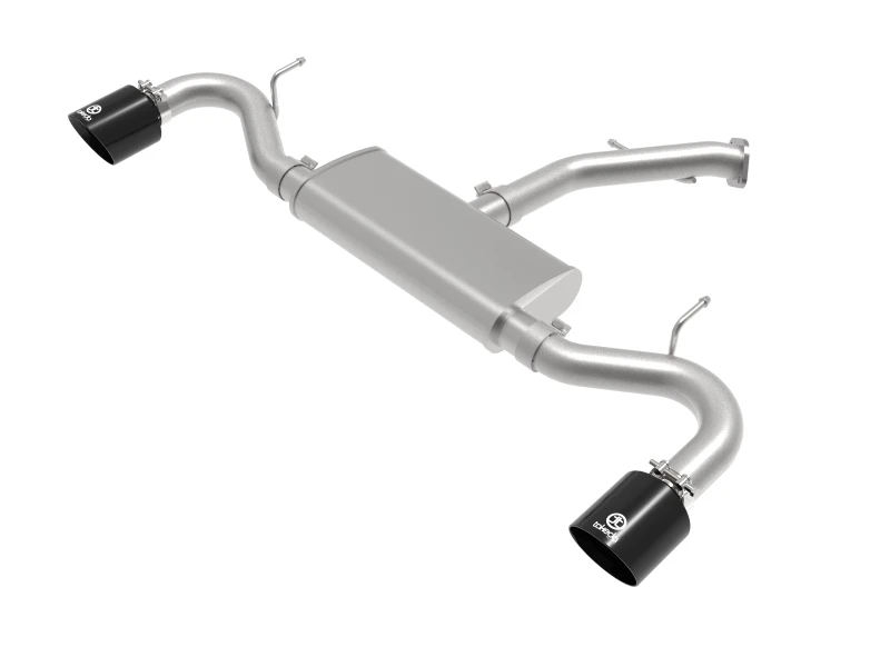 aFe Takeda Serie 2,5 Zoll 409 SS Axle-Back Auspuff 18-20 Hyundai Elantra GT L4-1.6L(t) mit schwarzen Endrohren