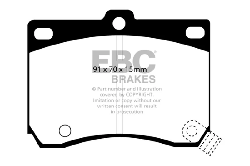 ebc_DP2824-67931f8a40001 EBC 91-96 Ford Escort 1.8 Yellowstuff Front Brake Pads