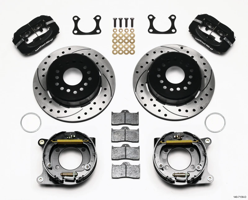 Wilwood Forged Dynalite P/S Parkbremse-Kit gebohrt Big Ford 2,36 Zoll Versatz