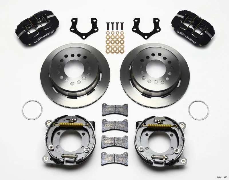 Wilwood Dynapro Low-Profile 11,00 Zoll P-Bremse Kit Mopar/Dana 2,36 Zoll Off w/Snap Ring Brng