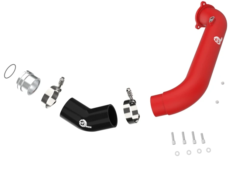 aFe BladeRunner Red 2-3/4 Zoll Aluminium-Ladungsrohr 2021 Toyota Supra GR (A90) I4-2.0L (t) B48