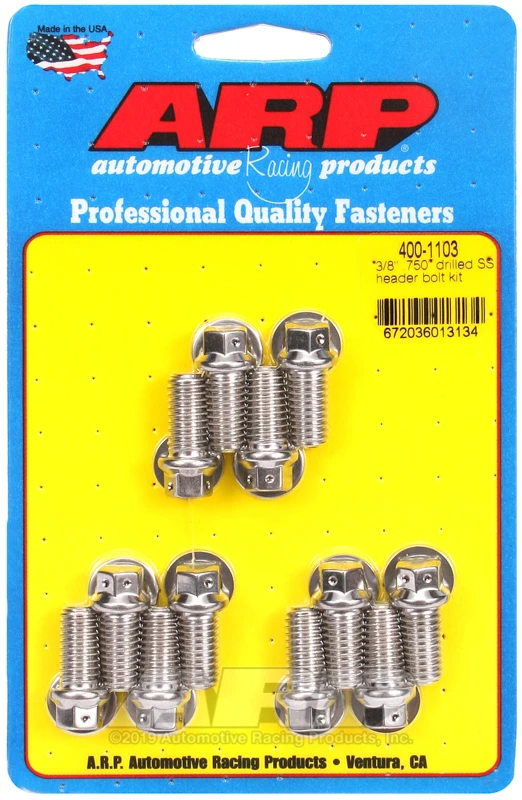 ARP 3/8 x .750 Edelstahl Header Schraubensatz für Chevy Small Block