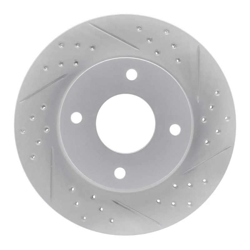 DFC 07-17 Nissan Versa Front Right Drilled & Slotted Geoperformance Rotor