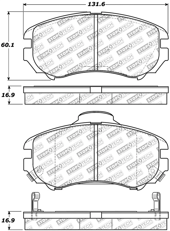 StopTech Street Select Brake Pads - Front