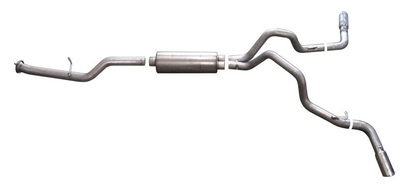 Gibson 11-19 GMC Sierra 2500 HD Denali 6.0L 3,5 Zoll/3 Zoll Kat-Back-Doppelauspuff - Aluminisiert