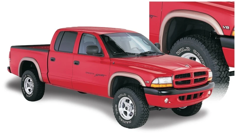 Bushwacker 97-04 Dodge Dakota Fleetside Extend-A-Fender-Stil-Flares 4-teilig - Schwarz