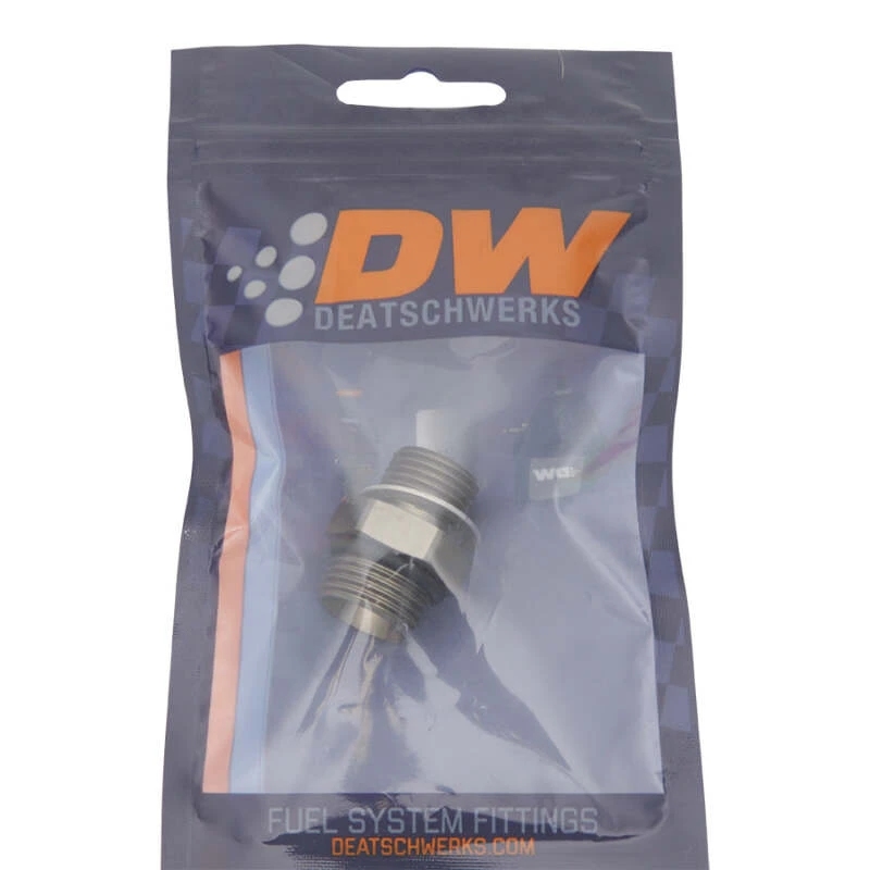 DeatschWerks 8AN ORB-Männlich auf 16 x 1,5 metrisch männlich (inkl. O-Ring und Crush-Washer)