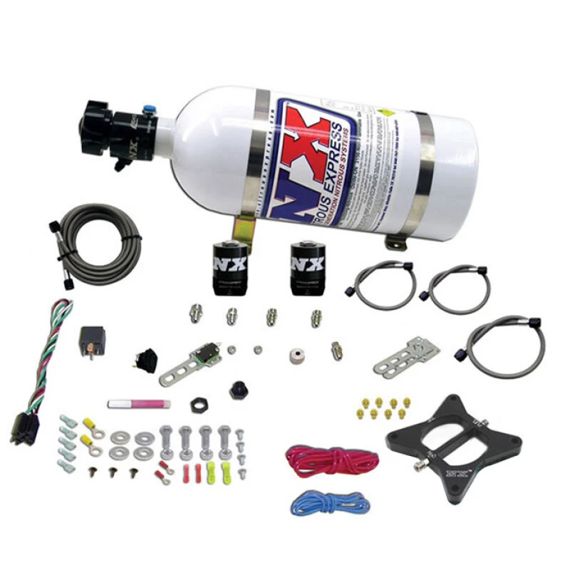Nitrous Express 96-04 Ford Mustang 4.6L 2 Valve Nitrous Plate Kit w/10lb Bottle