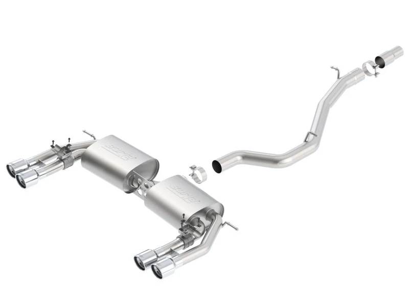 Borla 13-15 Audi S3 S-Type Doppelrunde gerollte Catback-Auspuffanlage