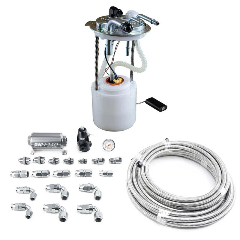 DeatschWerks 05-19 Yukon/Tahoe/Suburban DW400 Pumpenmodul und Rücklauf-SS-PTFE-Rohrleitungskit