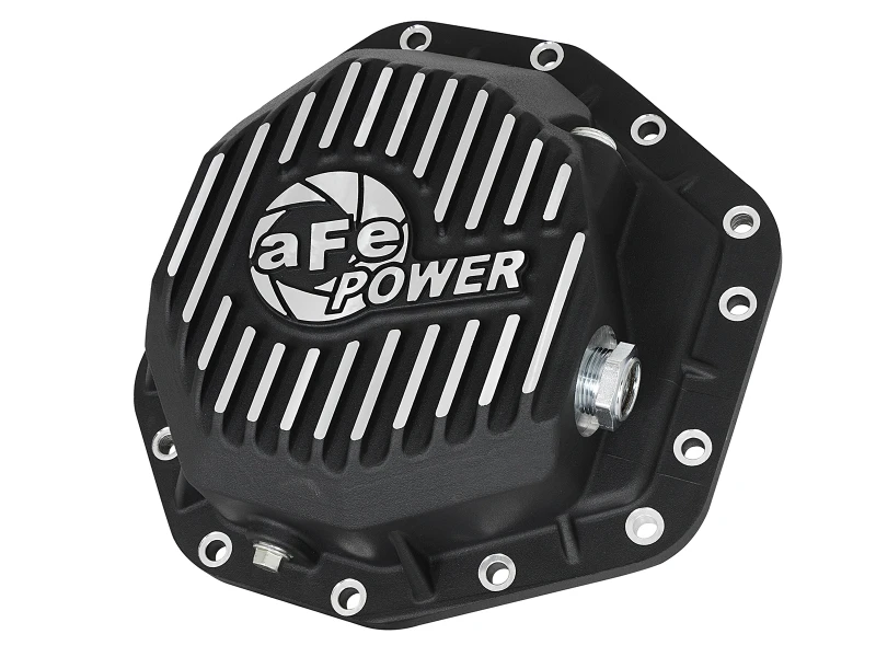 aFe Power Pro Ser Hinteres Differentialgehäuse Schwarz mit bearbeiteten Rippen 2017 Ford Diesel Trucks V8-6.7L(td) Dana M275-14