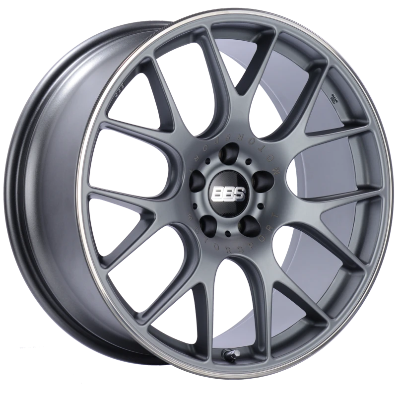 BBS CH-R 20x9 5x112 ET25 Satin Titanium Polished Rim Protector Wheel -82mm PFS/Clip Required