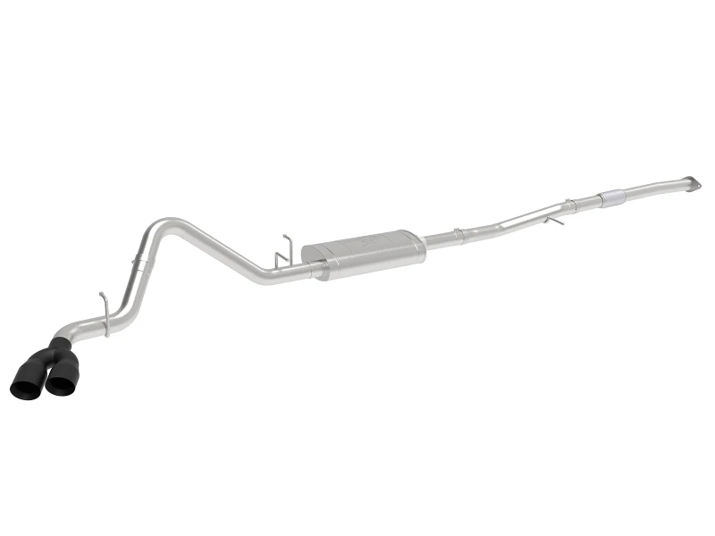 aFe Vulcan Serie 3in 304SS Auspuff Kat-Back mit schwarzem Tip 2019 GM Silverado/Sierra 1500 L4-2.7L (t)