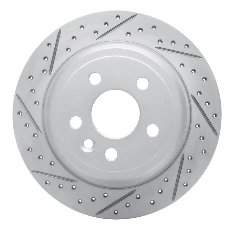 DFC 13-15 Land Rover Lr2 Rear Left Drilled & Slotted Geoperformance Rotor