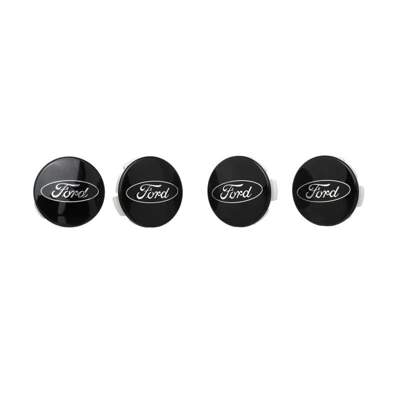 Ford Racing Auto Schwarz und Chrom Felgenkappe