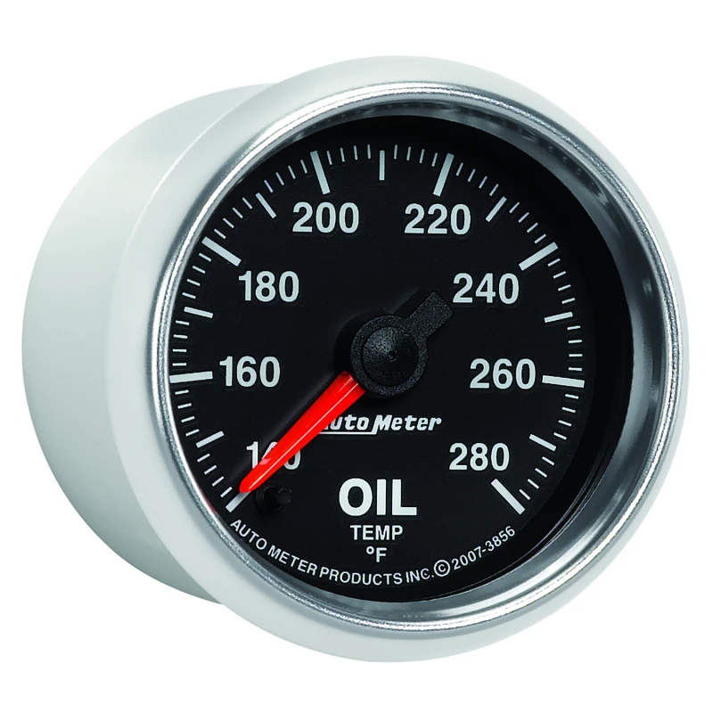 Autometer GS Series 2-1/16in Oil Temperature Gauge 140-280 Degrees Electric Full Sweep