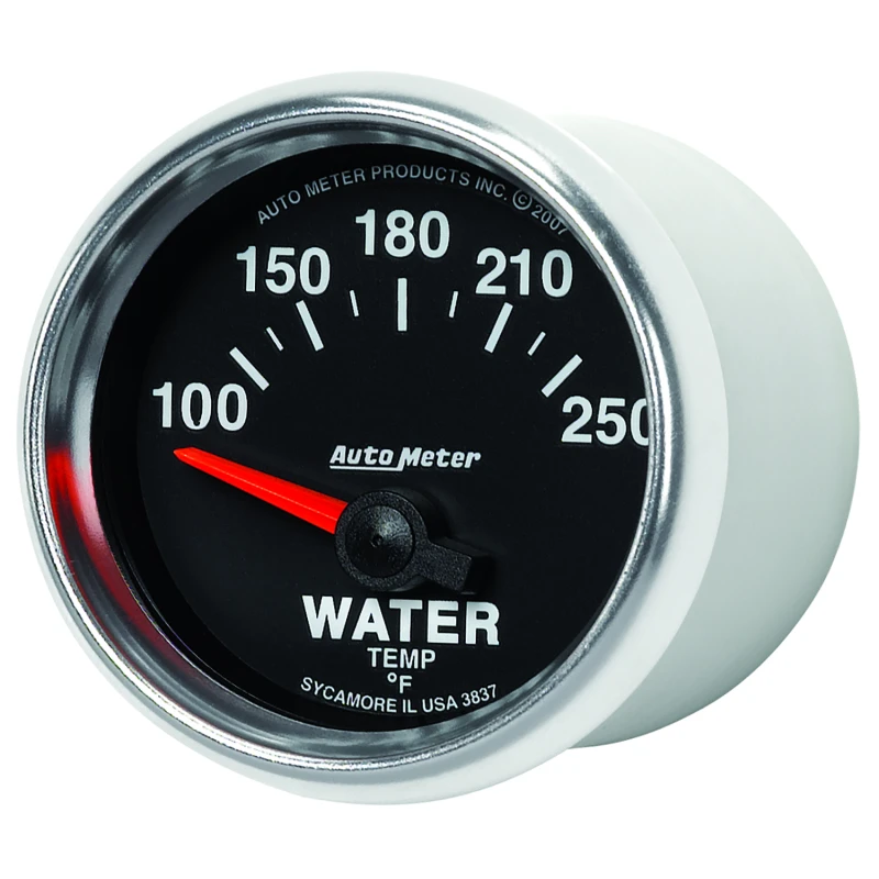 Autometer GS 52mm 100-250 Deg F Short Sweep Electronic Water Temperature Gauge