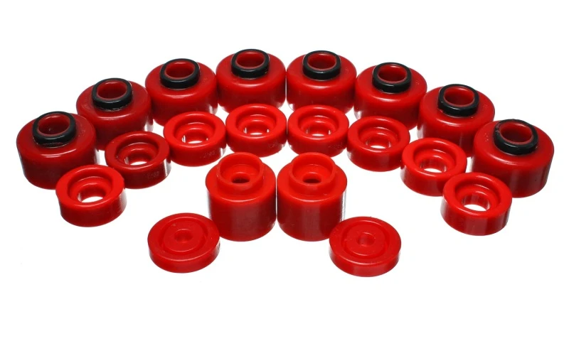 Energy Suspension Karosseriehalter-Set - Rot