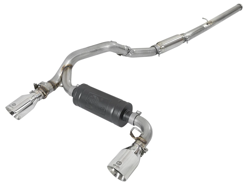 aFe Takeda 3 Zoll 304 SS Cat-Back Auspuff mit Poliertem Endstück 16-18 Ford Focus RS 2.3L (t)
