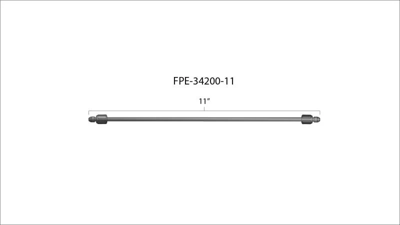 Fleece Performance 11-Zoll-Hochdruck-Kraftstoffleitung (8mm x 3,5mm Leitung M14x1,5 Nüsse)