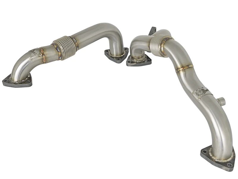 aFe Twisted Steel Header Up-Pipe 08-10 Ford Diesel LKW V8-6,4L (td)