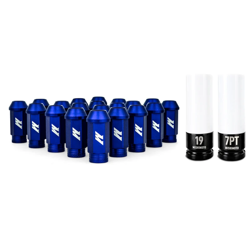 Mishimoto Alu-Sicherheits-Radmuttern M12x1,5 20-teilig Blau