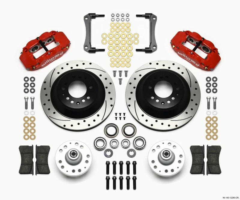 Wilwood Narrow Superlite 6R Vordere Nabe & 1PC Rtr Kit 12,88 Zoll Bohrung - Rot 79-81 Camaro